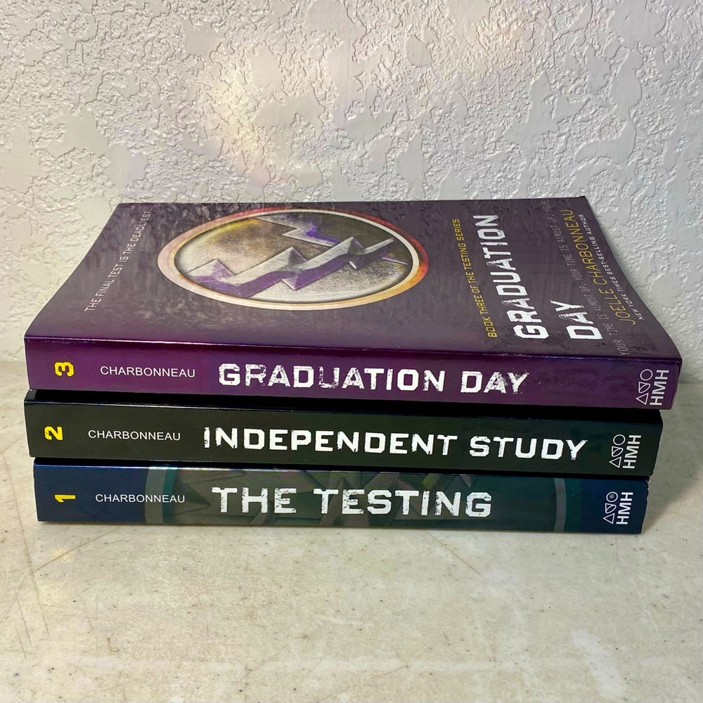 Joelle Charbonneau Lot of 3 Books - The Testing - Independent Study - Graduation